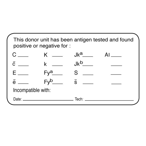 Label, Antigen Testing 1-5/8" x 3" White w/Black